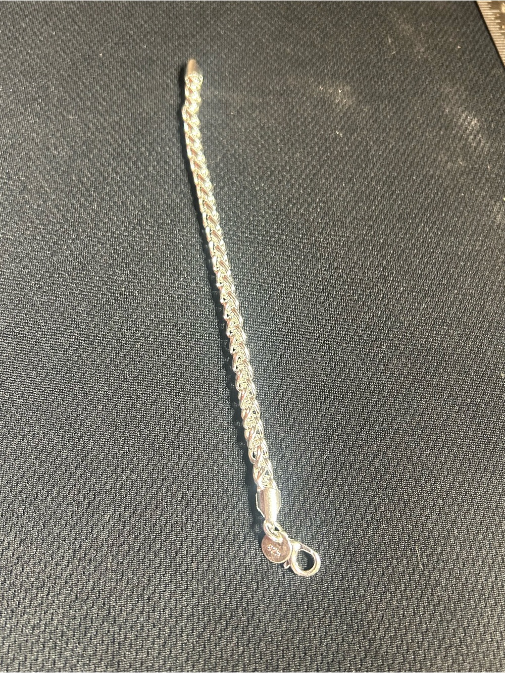 Sterling Silver Rope Chain Bracelet - Silver